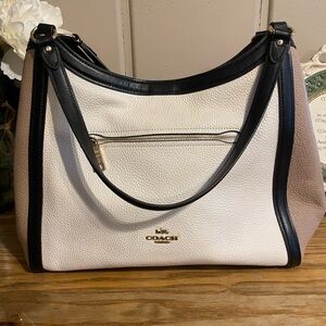 Coach Black and Cream Shoulder Bag